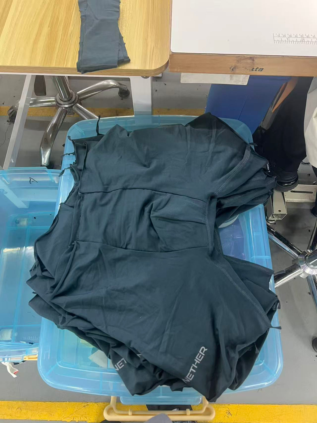 Nether boxer brief on the table ready to be shipped